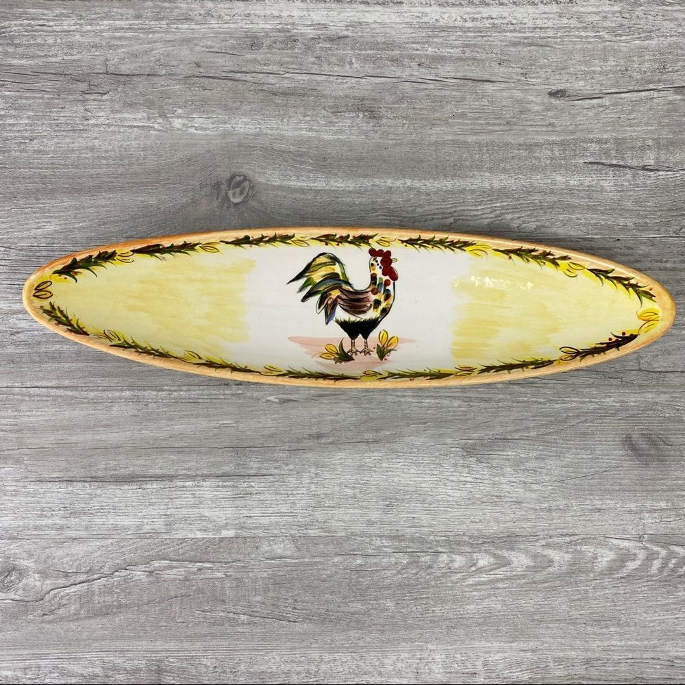 TableTop Unlimited Boulevard Rooster Oval FlatDish